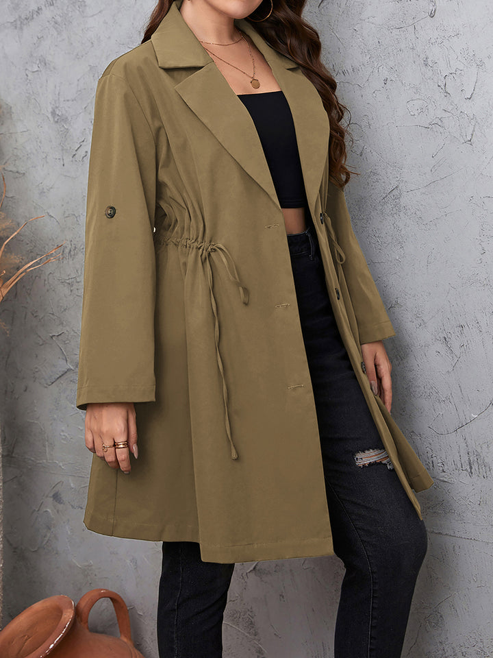 Plus Size Trench Coat - Han2sure-men's fashion clothing, women's accessories, designer jewelry, stylish outfits for men, trendy women's fashion, luxury fashion brand