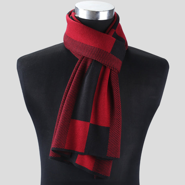 Plaid men Knitted scarf - Han2sure-men's fashion clothing, women's accessories, designer jewelry, stylish outfits for men, trendy women's fashion, luxury fashion brand