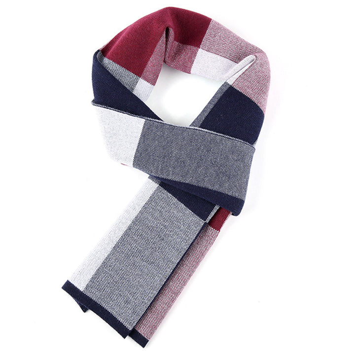 Plaid men Knitted scarf - Han2sure-men's fashion clothing, women's accessories, designer jewelry, stylish outfits for men, trendy women's fashion, luxury fashion brand