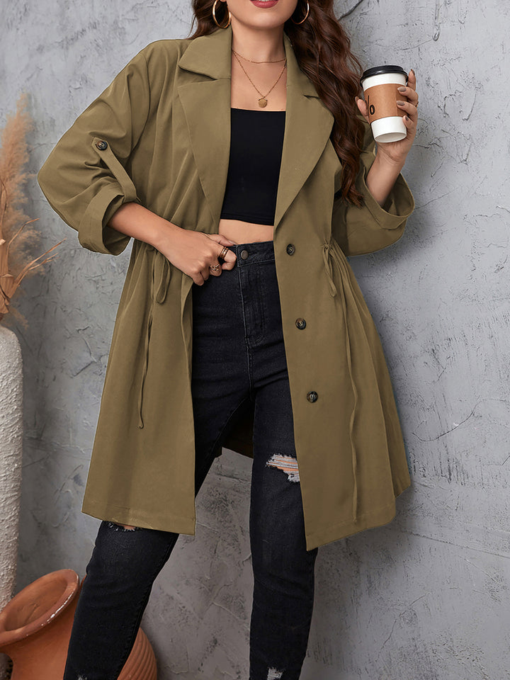 Plus Size Trench Coat - Han2sure-men's fashion clothing, women's accessories, designer jewelry, stylish outfits for men, trendy women's fashion, luxury fashion brand