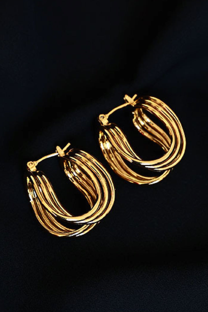 U-Shaped Hoop Earrings - Han2sure-men's fashion clothing, women's accessories, designer jewelry, stylish outfits for men, trendy women's fashion, luxury fashion brand