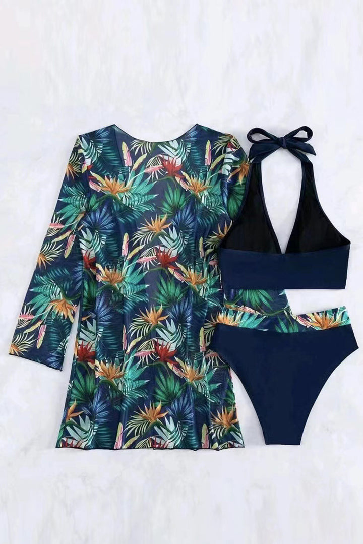 Printed Halter Neck Swim Set - Han2sure-men's fashion clothing, women's accessories, designer jewelry, stylish outfits for men, trendy women's fashion, luxury fashion brand